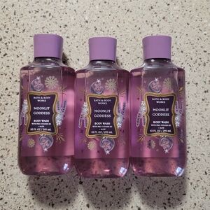 3 Bath & Body Works Moonlit Goddess Body Washes 10 oz Each
